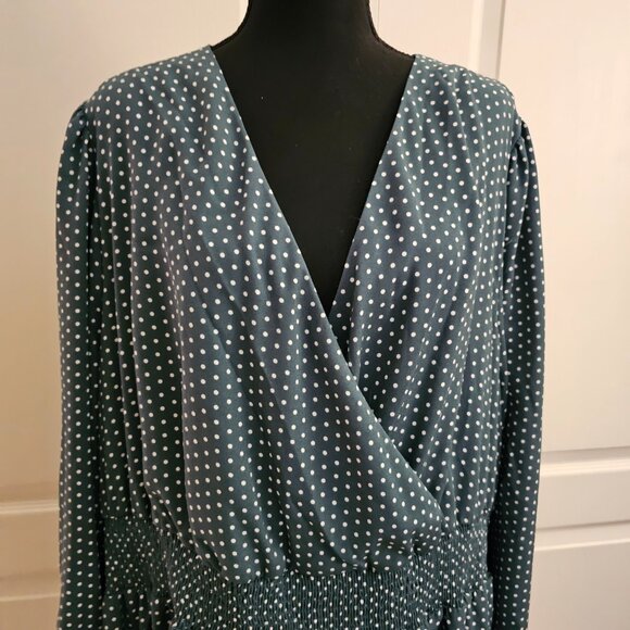 Draper James RSVP Green/White Long Sleeve Dress!  NWT! Size 3X - Picture 2 of 9